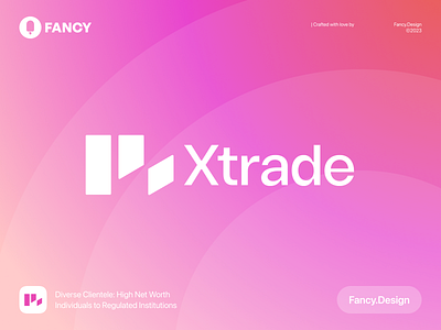 Xtrade Branding (Logo Design) app design bank app banking app brand design branding clean concept crypto app crypto wallet finance app finance site graphic design identity logo logo design mark design trade trading wallet app web3