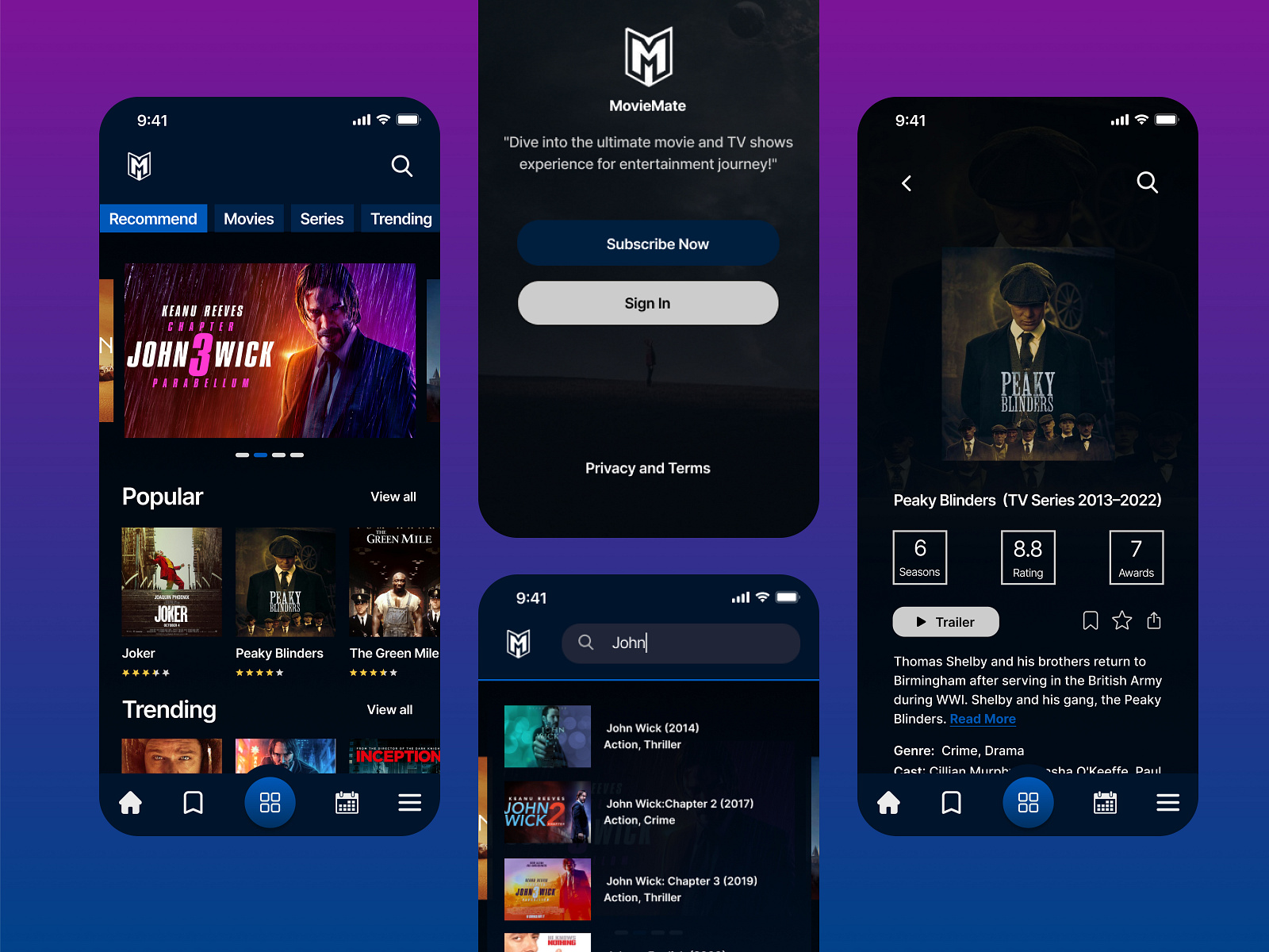 Movie App UI Concept by MD Yasin Islam on Dribbble