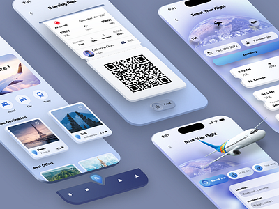 Mobile application for booking air tickets appdesign design graphic design illustration interface landing page design logo logo design mobileapp prototyping typography ui ux website