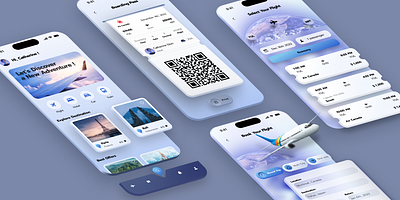 Mobile application for booking air tickets appdesign design graphic design illustration interface landing page design logo logo design mobileapp prototyping typography ui ux website