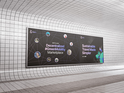 Decentralized Green Mobility Marketplace banner design for IOM banner banner design blockchain brand design branding crypto decentralized design graphic design marketplace network nft post post design poster poster design technology web3