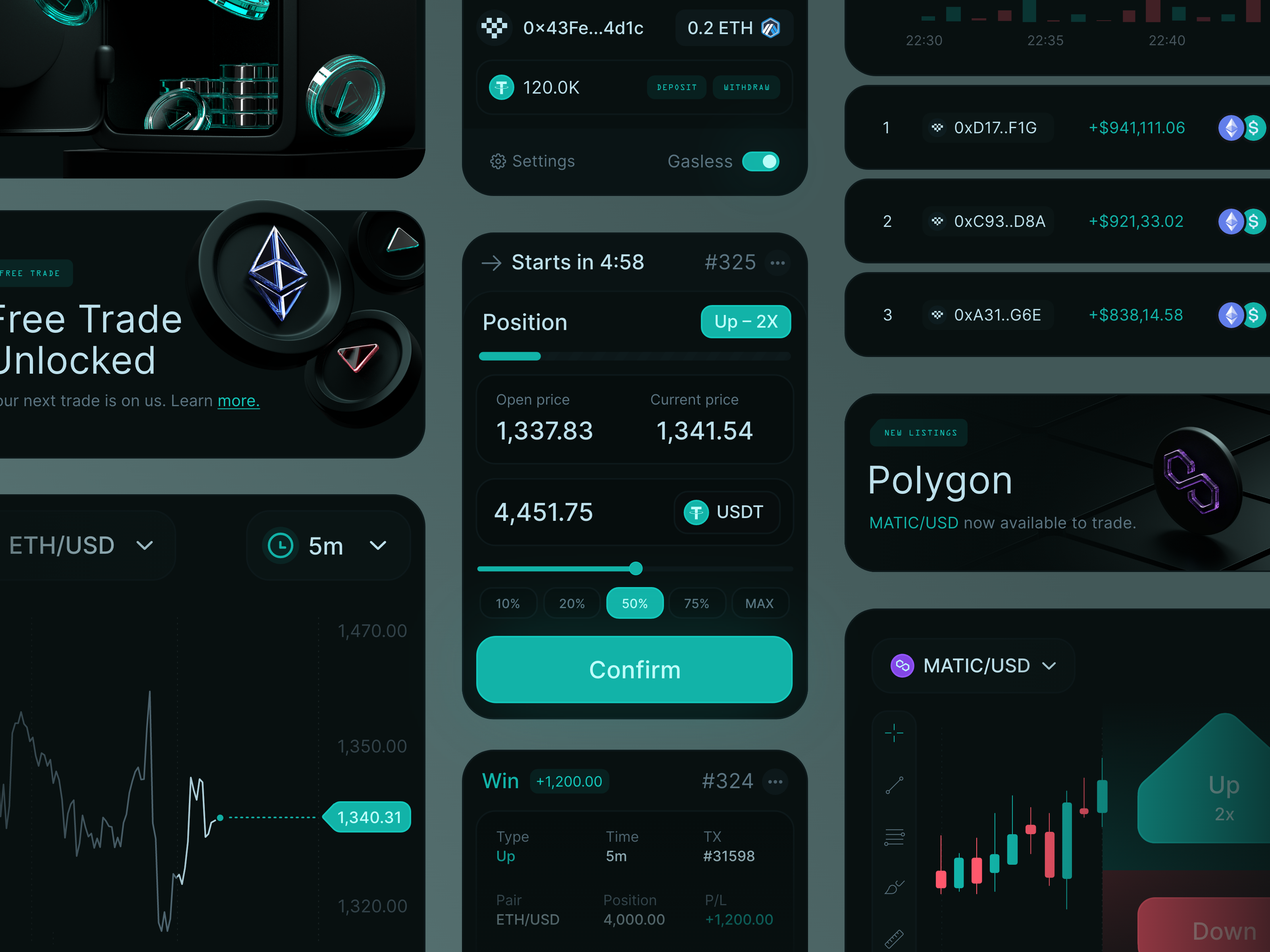 Crypto Options DEX — Ryze.fi 3d bitcoin brand crypto cryptocurrency dex ethereum exchange mobile product design solana ui ux web3
