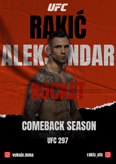 Aleksandar Rakić UFC boxing deisgn flyer graphic design photoshop poster sport ufc