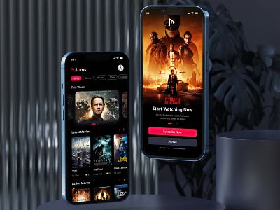 Video Streaming Mobile App UI Design app design app ui app ui design figma mobile app mobile app design mobile app ui movie app movie mobile app online streaming streaming app streaming movie streaming platform streaming service ui ux video platform video stream video streaming app