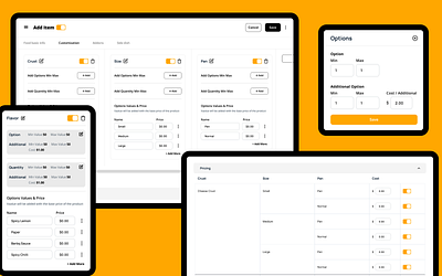 Restaurant menu management and customization platform management restaurant ux