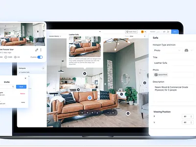 360 Image flow editor platform 360 image edior saas ui