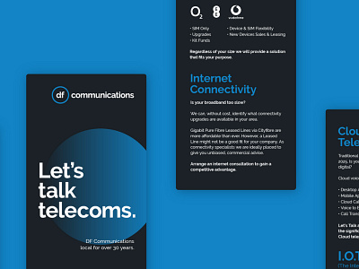 DF Communications app design blue brand guide brand identity branding communication logo mobile design ui ui design ux design web design