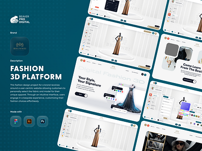 Fashion 3D Platform 3d application branding design designinspiration fashion landingpage platform responsive ui uiinspiration uitrends uiux uiuxdesign websitedesign