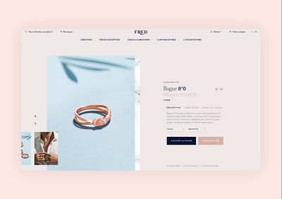 Fred - Jewelry Brand accessories animation fashion fred interaction interface jewel jewellery jewelry jewels micro interactions mobile motion motion design product page responsive scroll animation ui ui design website animation