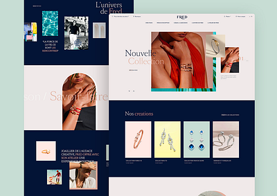 Fred - Jewelry Brand accessories animation ark ecommerce elegant fashion fred interaction interface jewel jewellery jewelry jewels mobile pastel product design product page responsive ui ui design