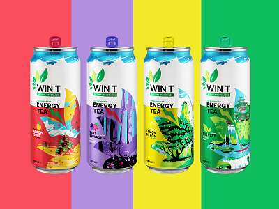 Energy drink design 3d berry branding can design energy drink graphic design green tea identity label lemon logo logotype nonalcoholic packaging peac peach soda soft drink tea