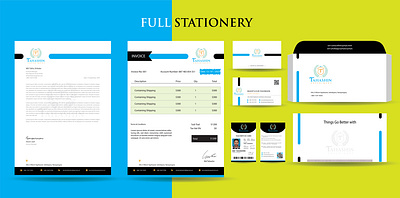 Office Stationery (Set Design) branding business card creative creative design envelope graphic design graphics id card invoice letterhead logo minimal minimalist modern simple stationery design