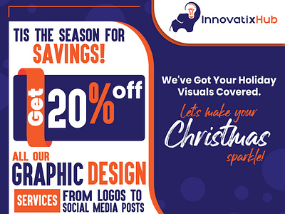 Festive 20% off on all our designs and web development services! advertisingagency bannerdesign bestadvertisingagency brand branddesigner brandidentiy branding businesscard corportateidentity flyerdesign foodlogo freelancer graphicdesigners innovatixhub logo logodesign socialmediapostdesign statinarydesign webdesign wordpresswebdesign