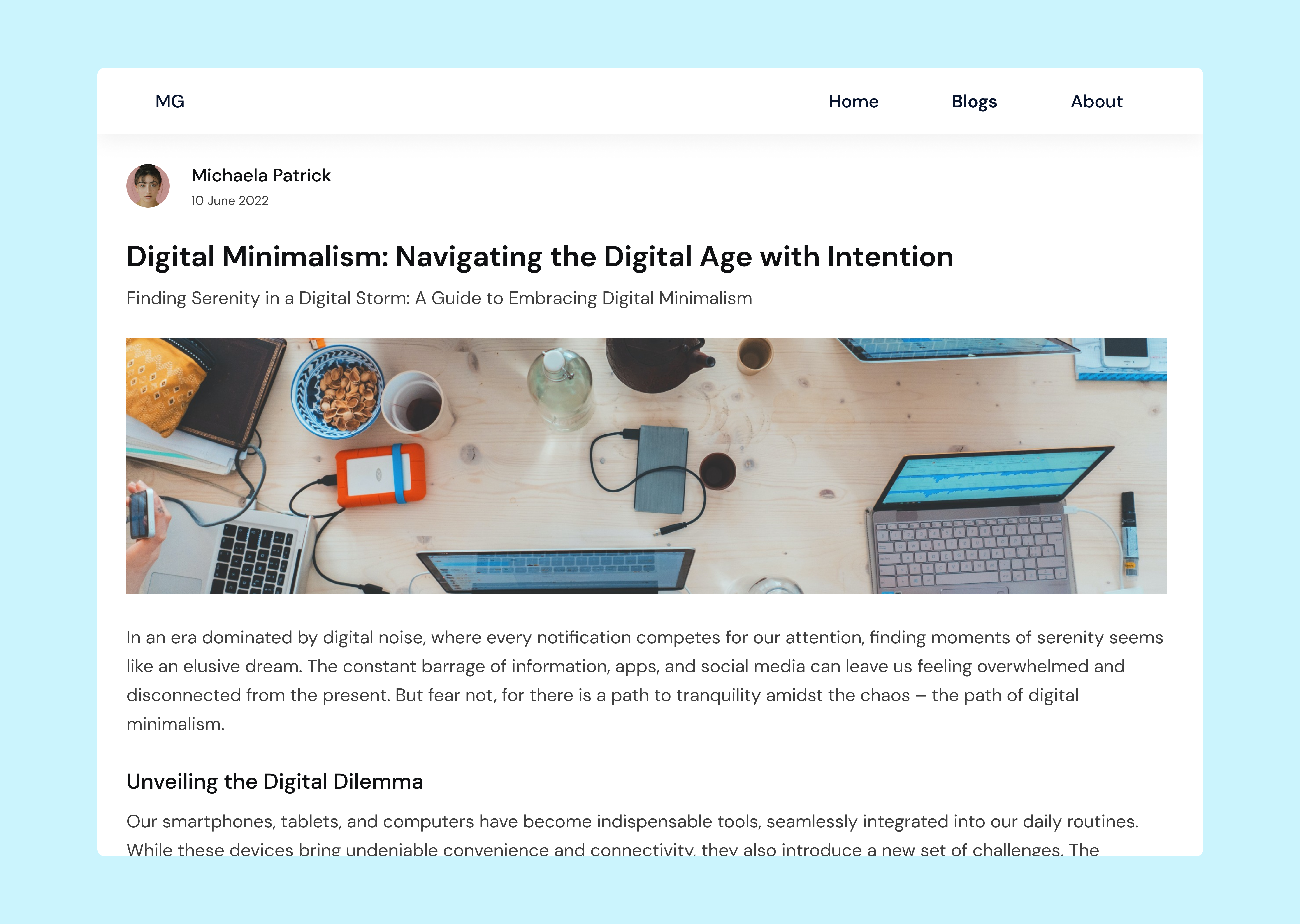 Blog post - DailyUI Challenge #035 3d animation appdesign blog blog design blog post branding daily ui 35 dailyui dailyui35 dailyuichallenge design figma graphic design illustration logo motion graphics product design technology ui