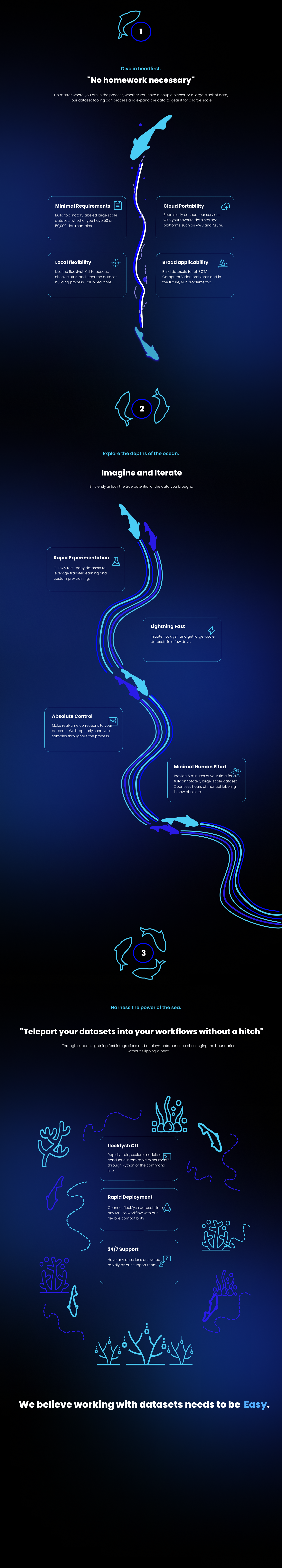 Encapsulating the flockfysh process. branding graphic design ui