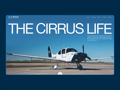 CIRRUS AIRCRAFT | Corporate website animation design ui ux web