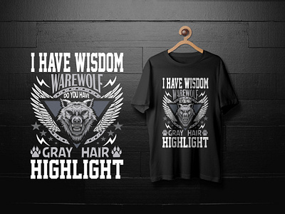 Ware Wolf custom T shirt Design design graphic design illustration typography vector