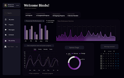 My Activity Page activity crm design page statistics ui web design website