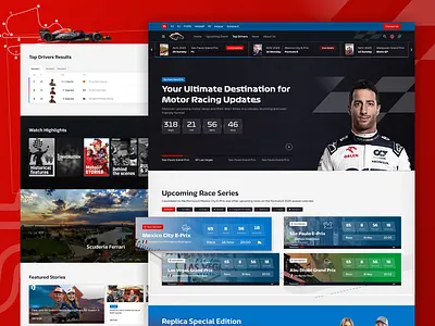 The Race Times - Website Design car design car landing page car website f1 car landing page f1 car website motor car design motor car landing page motor car website race design race landing page race track website racing car website racing website rider website ui ux race