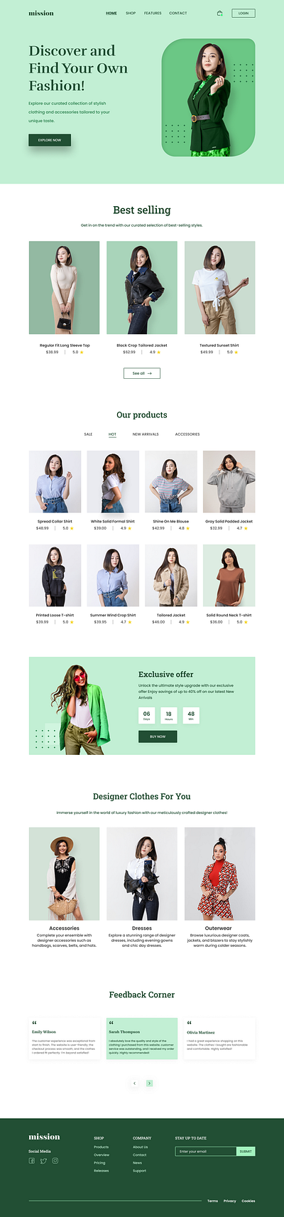 mission - fashion website