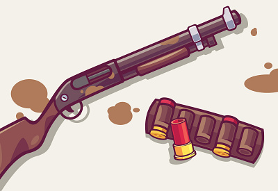 Shotgun graphic design illustration vector