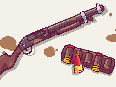 Shotgun graphic design illustration vector