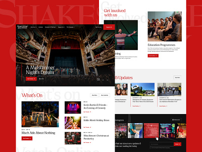 Shakespeare Theatre Homepage agency app branding design home homepage illustration landing layout logo marketing ui ux web