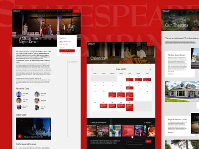 Shakespeare Theatre Page Layouts agency app branding design illustration layouts logo marketing ui ux web