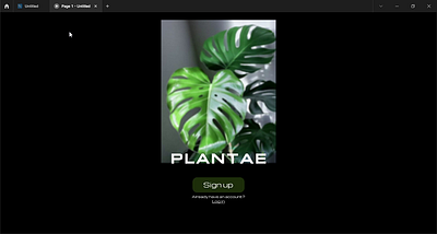 Plant App - Login/sign up app app design design login mobile design page plant sign up signup ui