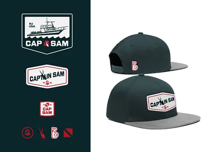 Captain Sam Badges & Pins badge bell boat diver diving enamel pin flag graphic design hat badge illustration line art nautical okay pin scuba snap hat teal