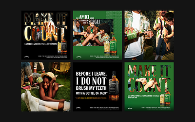 Jack Daniel's — Visual & Social beverage brand identity branding design food graphic design modern portfolio social strategy visual visual identity