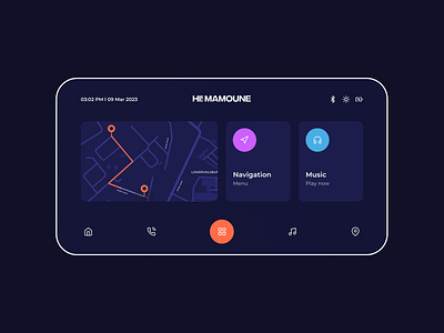 Modern Navigation & Entertainment Interface Design creativecoding designthinking digitalsolutions interfacedesign smartnavigation techinnovation techtrends ui userexperience