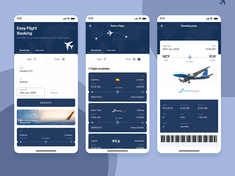 Flight UI designs, themes, templates and downloadable graphic elements ...