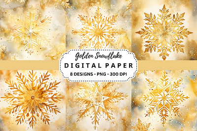 Golden Snowflake Background tumbler wrap