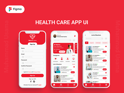 Health Care Mobile App app app ui design design app figma figma app figma ui health health app healthcare mobile app mobile app ui ui uiux