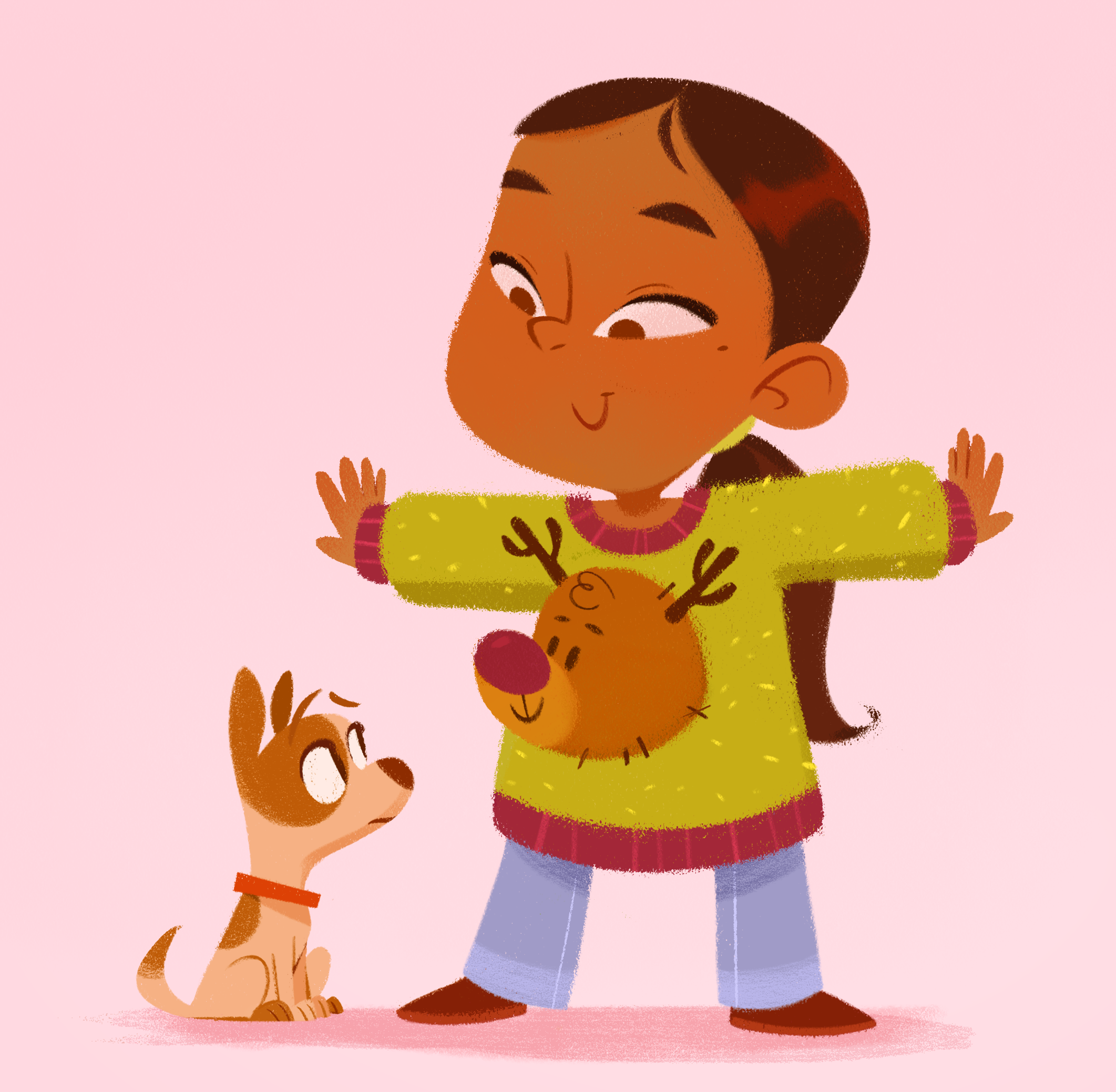 Ugly Xmas sweater | Children's book illustration animal character childrens book childrens book illustration christmas colorful cute illustrations kidlit