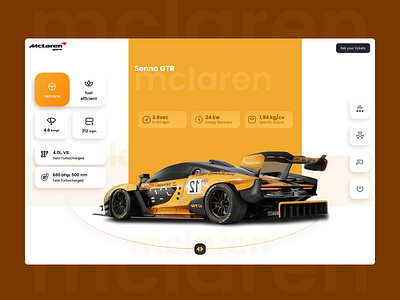 Mclaren Sports Dashboard branding car dashboard product design ui user experience web design