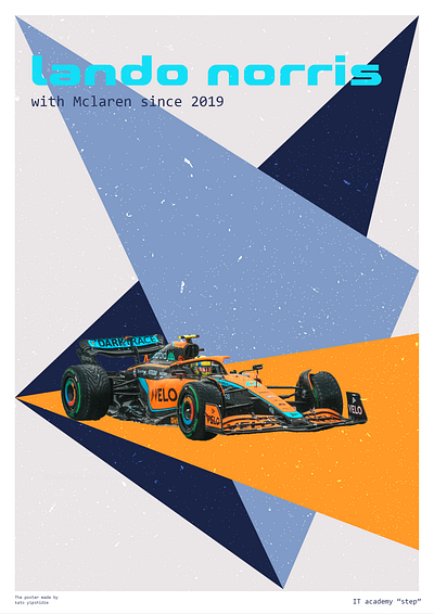 formula 1 driver Lando Norris design graphic design ill illustration typography vector