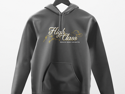 High Class//Hoodie Mockup brandidentity branding graphic design hoodie hoodiemockup logo