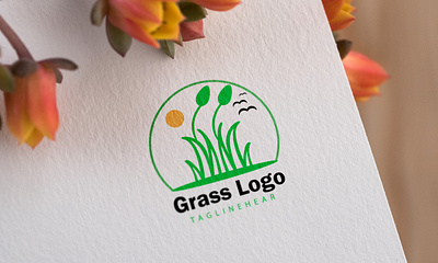 Grass logo 3d animation brand identity branding design graphic design illustration logo logomaker motion graphics ui unique logo ux vector