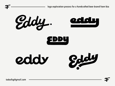 Eddy authentic braning calligraphy custom design exploration flow goodtype iconic lettering logo minimal pacakging premium process script type unique