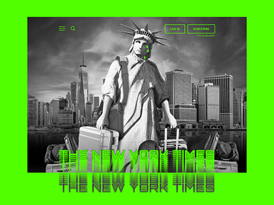 The New York Times main page in neobrutalist style branding brutalism design illustration neobrutalism newyork ui uiux ux website