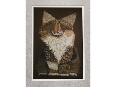 Mimsy print cat cats mimsy portrait print