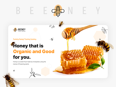 Beeney - Honey Makers🐝 adobe awesome bee dribbble figma honey landing page popular testy top trending trendy ui uidesign ux web design web layout web page xd yummy
