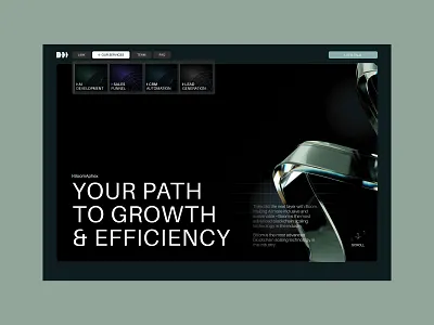 AI Services Website Design ai branding dark design graphic design illustration interface logo ui user experience user interface ux web design web marketing website