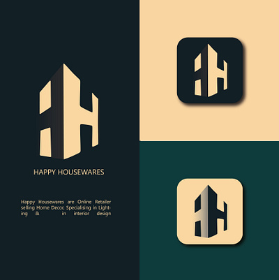 Happy Houseware Logo graphic design illustration logo design