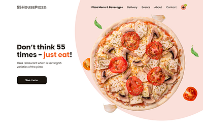 55HousePizza Landing Page design figma ui