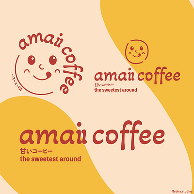 Amaii Coffee - Japanese Coffee Bar Concept Logo Design brand design branding coffee bar design graphic design graphic illustration illustration japanese graphic design japanese logo logo