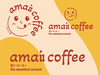 Amaii Coffee - Japanese Coffee Bar Concept Logo Design brand design branding coffee bar design graphic design graphic illustration illustration japanese graphic design japanese logo logo