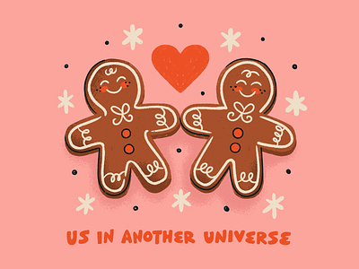 Cookies in love <3 baking christmas cookie design festive gingerbread holiday illustration in love lettering love procreate retro type vintage